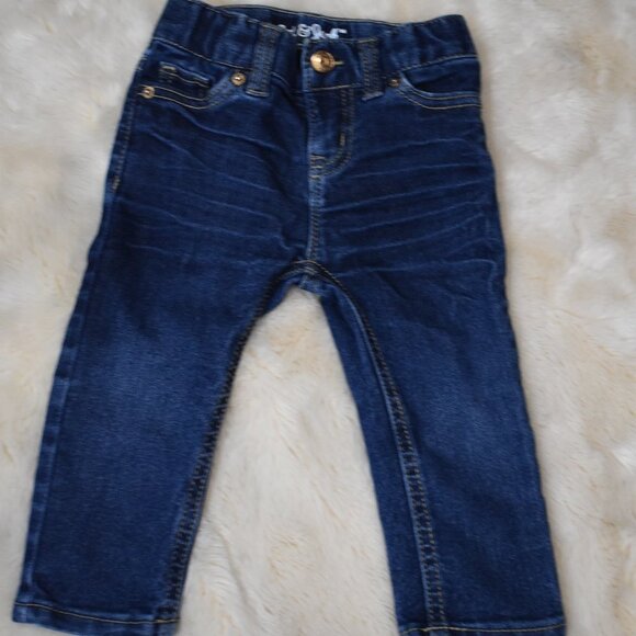 Cat & Jack Jean Baby Girl Size 18 months Dark Denim Skinny - Picture 1 of 4
